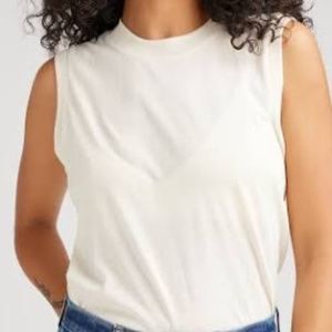 Richer Poorer Easy Muscle Tank, White Sage, S, NWT
